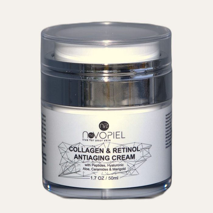 Novopiel Collagen & Retinol Antiaging Cream jar