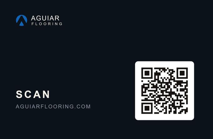 Aguiar Flooring, back of the printed card